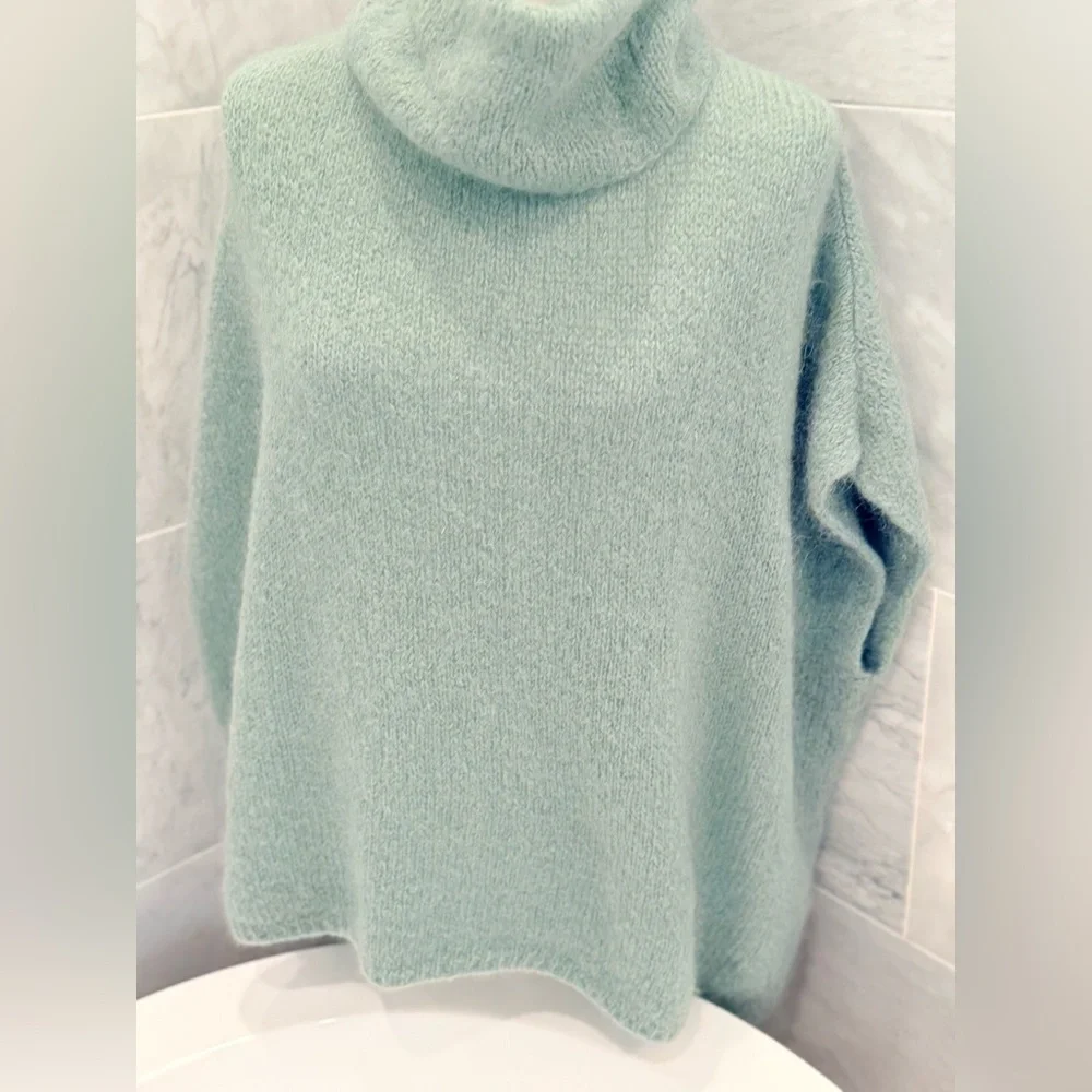 PULL PONCHO MOHAIR ET LAINE MODELE Paris NAIS - Picture 2 of 8